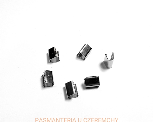 zakończenie - skuwka 10 mm do taśmy i sznurka nikiel