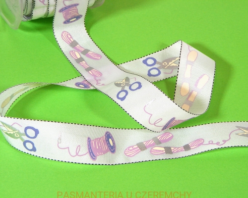 tasiemka drukowana 20 mm - motywy krawieckie