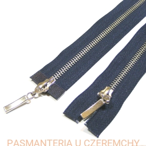 zamek 65 cm granatowy rozdzielczy dwusuwakowy metalowy VT10 nikiel 