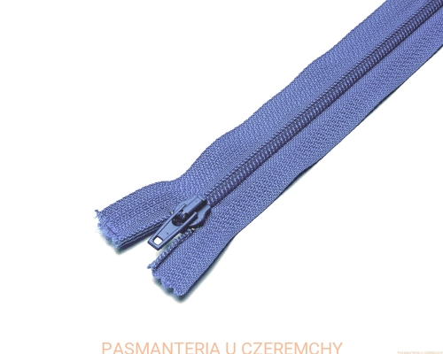 zamek 18 cm chabrowy nierozdzielczy spirala 3