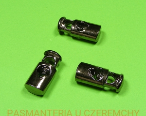 metalowy stoper do sznurka - kolor grafitowy /czarny nikiel, stopery 