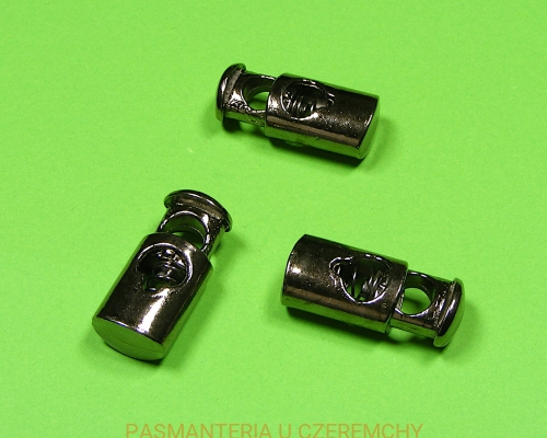 metalowy stoper do sznurka - kolor grafitowy /czarny nikiel/