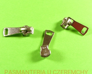 suwak zamkowy dolny do zamków metalowych VT10 rozdzielczych dwusuwakowych - kolor srebrny 