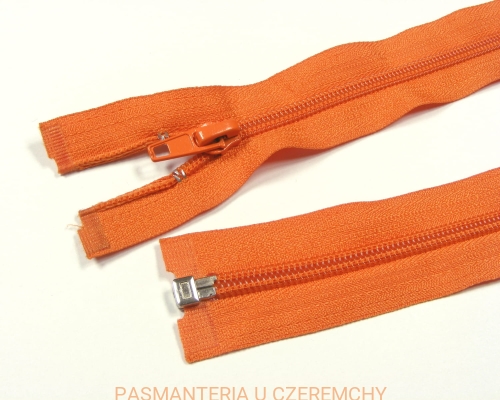 zamek 75 cm pomarańczowy rozdzielczy plastikowy spirala 5