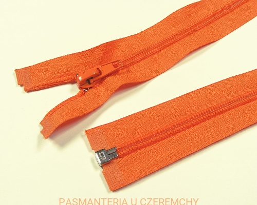 zamek 85 cm pomarańczowy rozdzielczy plastikowy spirala 5
