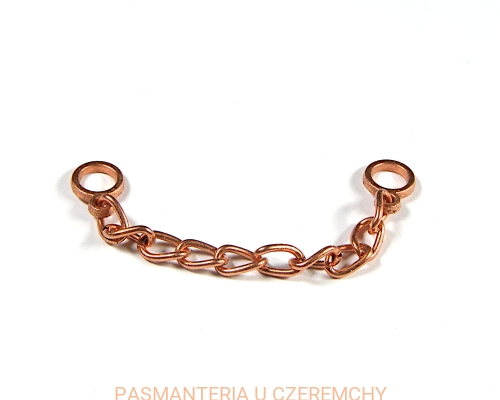 wieszaczek ubraniowy - łańcuszek metalowy rose gold