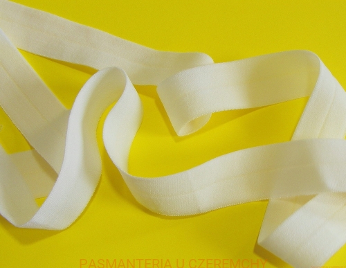 guma łamana 21 mm matowa biała