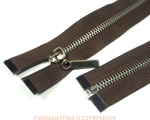 zamek 60 cm ciemnobrązowy rozdzielczy metalowy VT10 nikiel