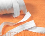 guma łamana 20 mm matowa biała SE /lamówka elastyczna, lamówka gumowa/    