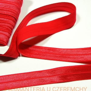 guma łamana 20 mm czerwona - opak. 25 m /lamówka elastyczna, lamówka gumowa/ 