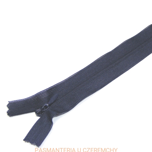 zamek 45 cm ciemnogranatowy nierozdzielczy kryty /granatowy/