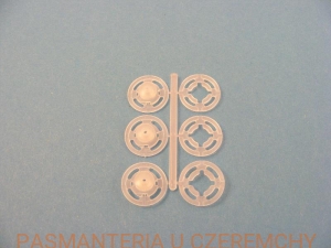 zatrzaski plastikowe bezbarwne 15 mm rozm.6 