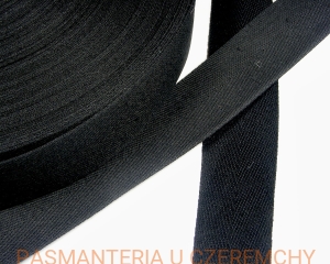 taśma 25 mm czarna tkana /jodełka/  