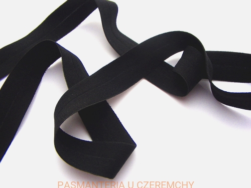 Guma łamana 21 mm matowa /lamówka elastyczna, lamówka gumowa/ czarna