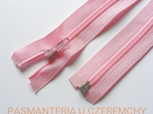 zamek 40 cm różowy rozdzielczy plastikowy spirala rozm.5 