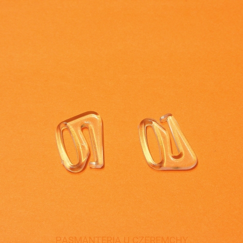 zaczep do ramiączka 12 mm plastikowy bezbarwny