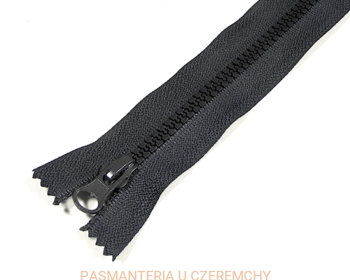 zamek 18 cm ciemnoszary nierozdzielczy kostka rozm.5