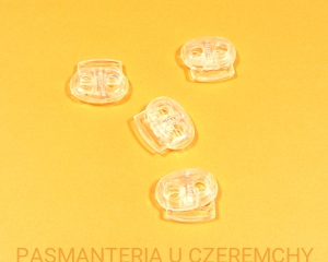 stopery do sznurka i gumy plastikowe - bezbarwne /stoper przezroczysty/