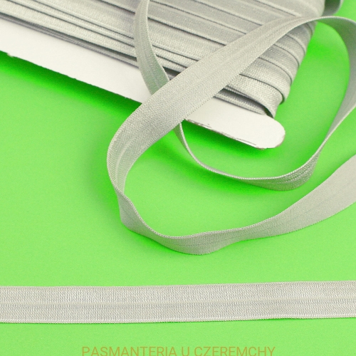 guma łamana 16 mm jasnoszara /lamówka elastyczna, lamówka gumowa/