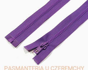 zamek 130 cm fioletowy rozdzielczy ALPHA kostka rozm.5  