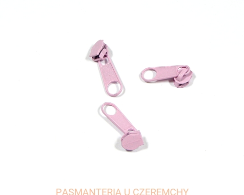 suwak zamkowy 3 mm różowy