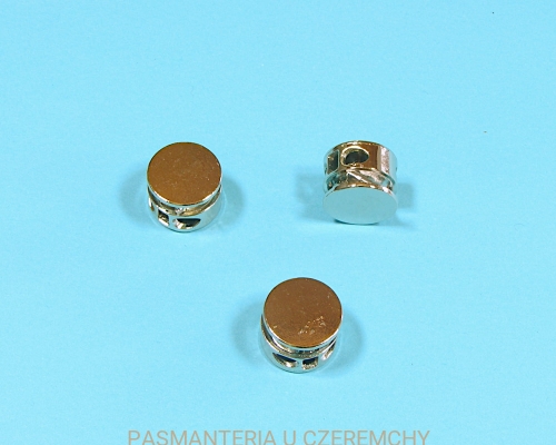 metalowy stoper do sznurka - kolor srebrny