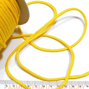 sznurek odzieżowy poliestrowy 4 mm - żółty