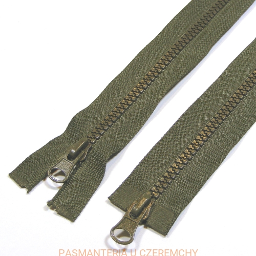 zamek 90 cm khaki rozdzielczy dwusuwakowy kostka rozm.5