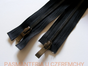 zamek 85 cm czarny rozdzielczy dwusuwakowy metalowy VT10 czarny nikiel 