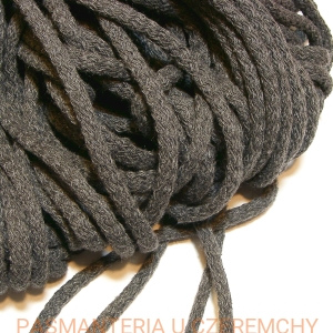 sznurek odzieżowy bawełniany 5 mm - grafitowy /ciemnoszary, szary/