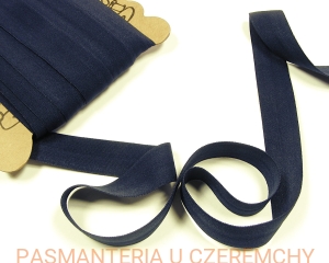 guma łamana 21 mm ciemnogranatowa matowa /lamówka elastyczna, lamówka gumowa granatowa/ 