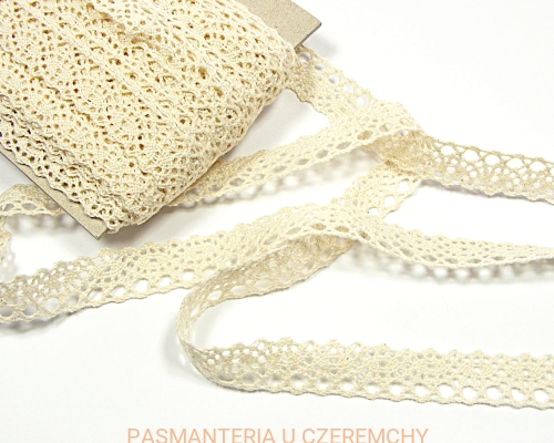 koronka bawełniana 16 mm ecru