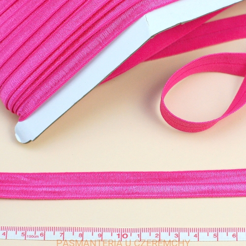 guma łamana 16 mm /lamówka elastyczna, lamówka gumowa/ różowa