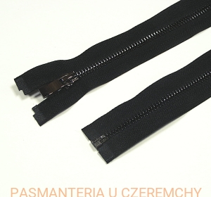 zamek 85 cm czarny rozdzielczy metalowy VT10 czarny nikiel wybłyszczany