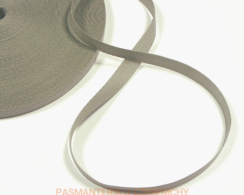 taśma tkana 10 mm jasnoszara