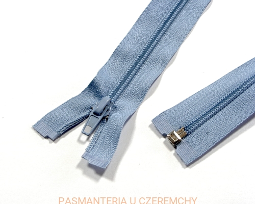 zamek 45 cm niebieski rozdzielczy plastikowy spirala rozm. 5