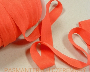 guma łamana 20 mm matowa pomarańczowa SE /lamówka elastyczna, lamówka gumowa/   