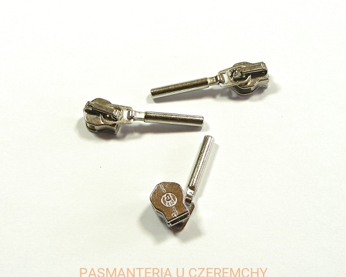 suwak zamkowy do zamków spiralnych rozm. 5 - nikiel