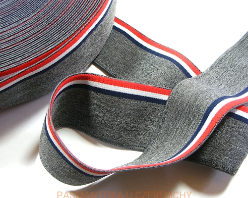 guma ozdobna 45 mm szary melanż