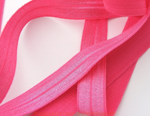 Guma łamana 18 mm /lamówka elastyczna, lamówka gumowa/ różowa