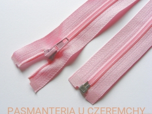 zamek 45 cm różowy rozdzielczy plastikowy spirala rozm. 5 