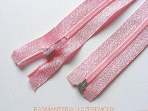 zamek 45 cm różowy rozdzielczy plastikowy spirala rozm. 5