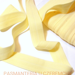 guma łamana 21 mm matowa kremowożółta /lamówka elastyczna, lamówka gumowa kremowa, ecru/