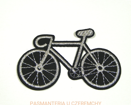 aplikacja do naprasowywania - srebrny rower