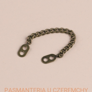 wieszaczek ubraniowy - łańcuszek mosiądz oksydowany