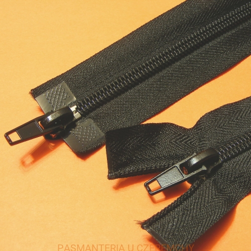 zamek 80 cm rozdzielczy dwusuwakowy spirala 5 czarny