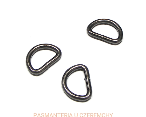 półkółko metalowe 16 mm czarny nikiel
