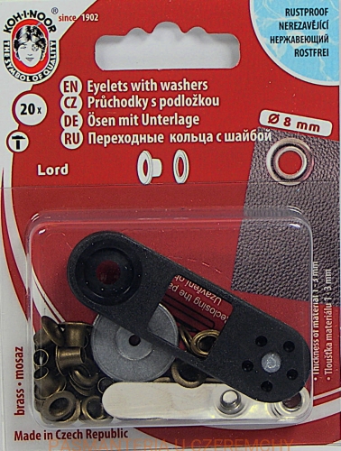 oczka 4 mm starzony mosiądz Lord Koh-I-Noor