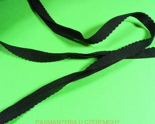 guma łamana 11 mm czarna bieliźniarska