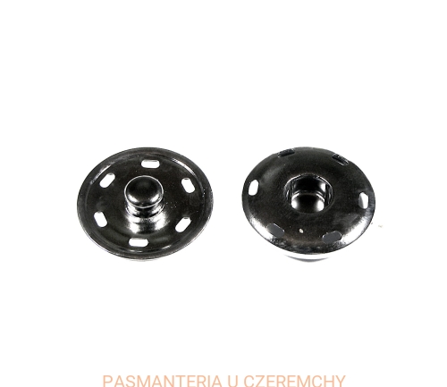 zatrzaski metalowe 28 mm - czarny nikiel